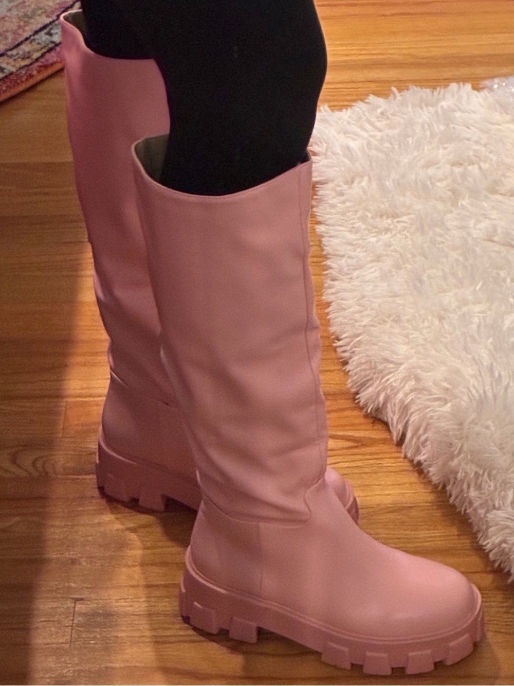 Baby Pink Chunky Boot - Picture 2 of 9